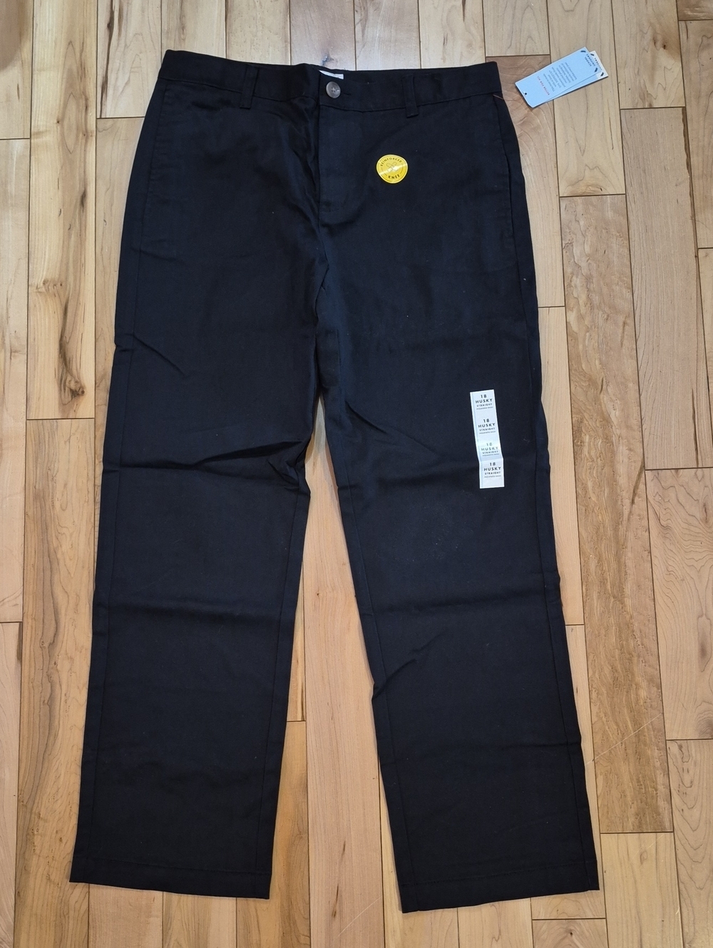 Boy's Size 18 Husky Cat & Jack Black Straight-Leg Pants